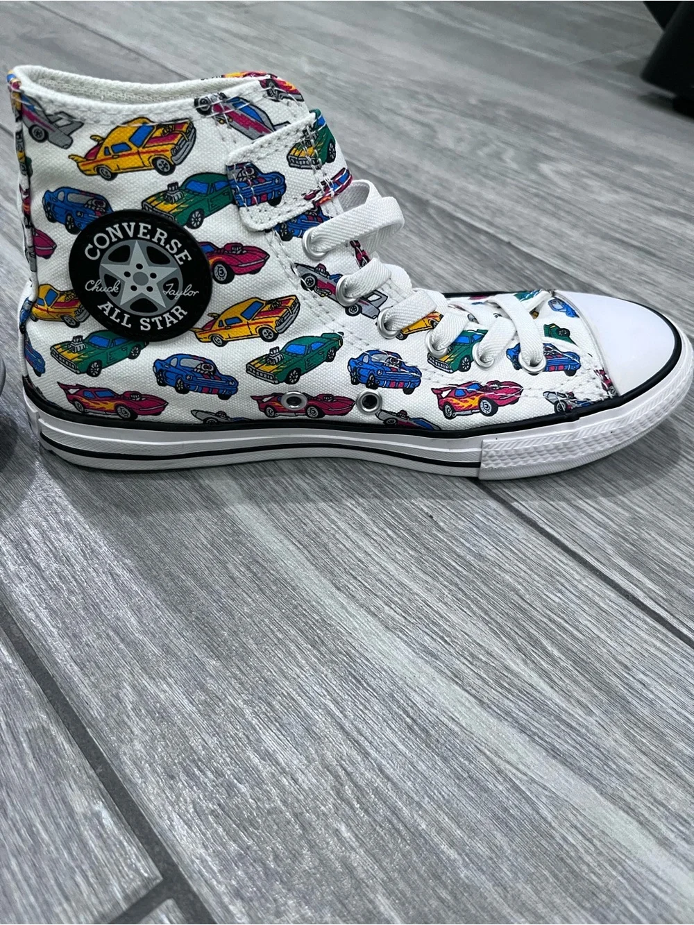 Converse Kids White/Yellow/Red Floral High Top Sneakers